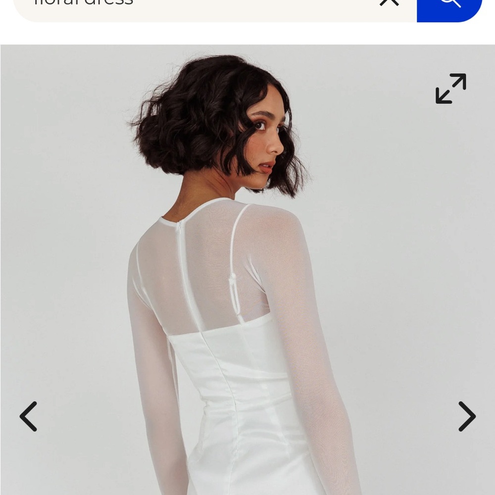 Selfie Leslie White Long Sleeve Dress